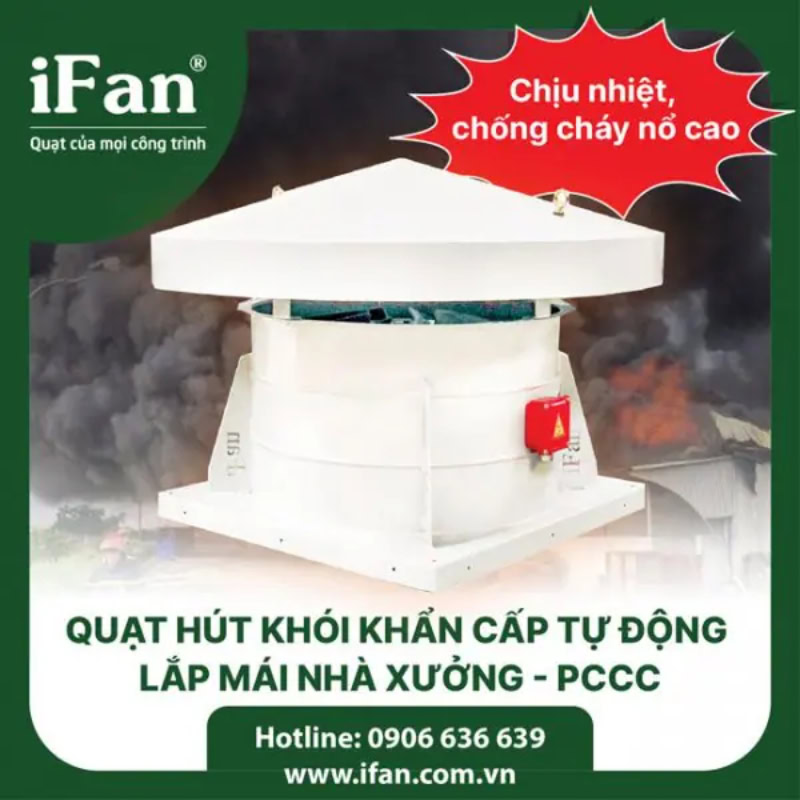 Quạt thông gió mái nhà xưởng hoạt động bền bỉ với hiệu suất vượt trội