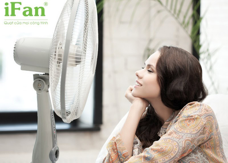 Tận dụng tính năng xoay của quạt giúp nó làm mát hiệu quả hơn
