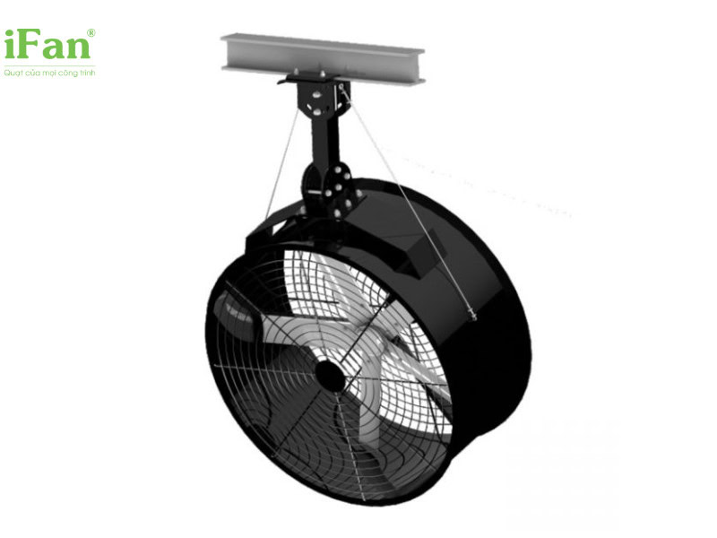 Quạt treo tường công nghiệp iFan với thiết kế tinh tế và công nghệ tiên tiến, phù hợp cho các không gian làm việc lớn